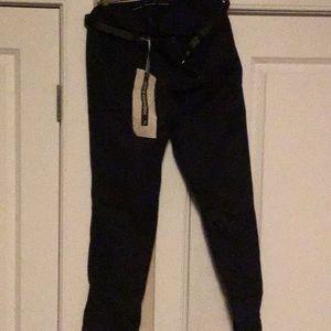 Dark blue cuffed highway jeans. Size 7